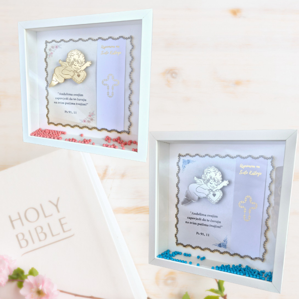 okvir za krštenje, personalizirani okvir