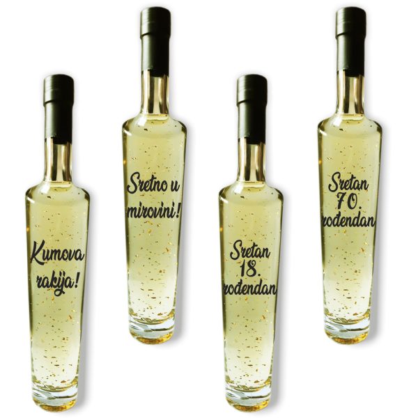 Rakija sa 24k listićima zlata 350ml