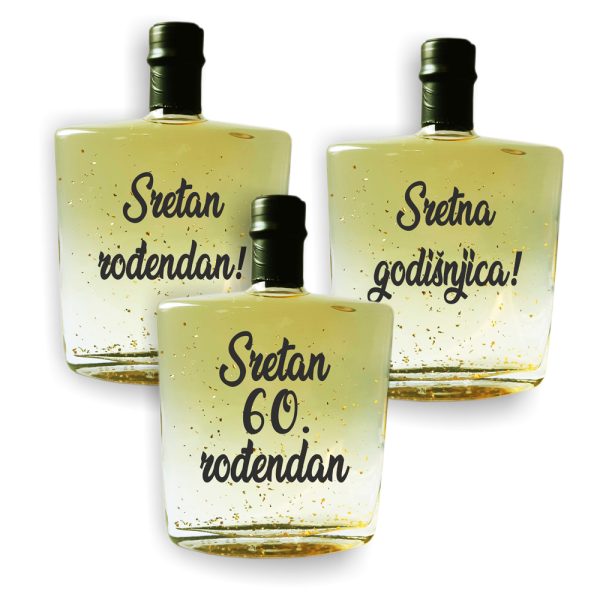 Rakija sa 24k listićima zlata 500 ml
