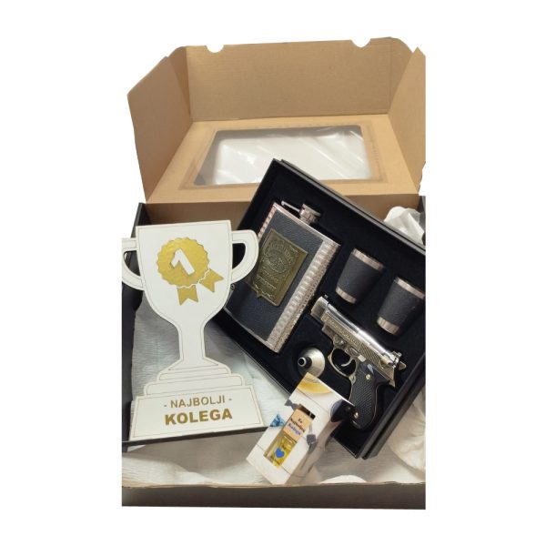 pehar za najboljeg kolegu, pljoska set , miris za auto, poklon za kolegu ,