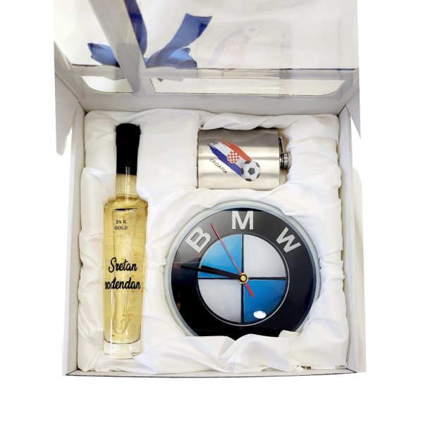 sat zidni, rakija sa zlatom, Pljoska Croatia , poklon za muskarca