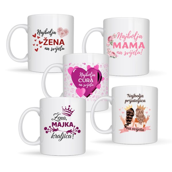 šalica s nastpisom, šalica za mamu, šalica za prijateljicušalica za kumu