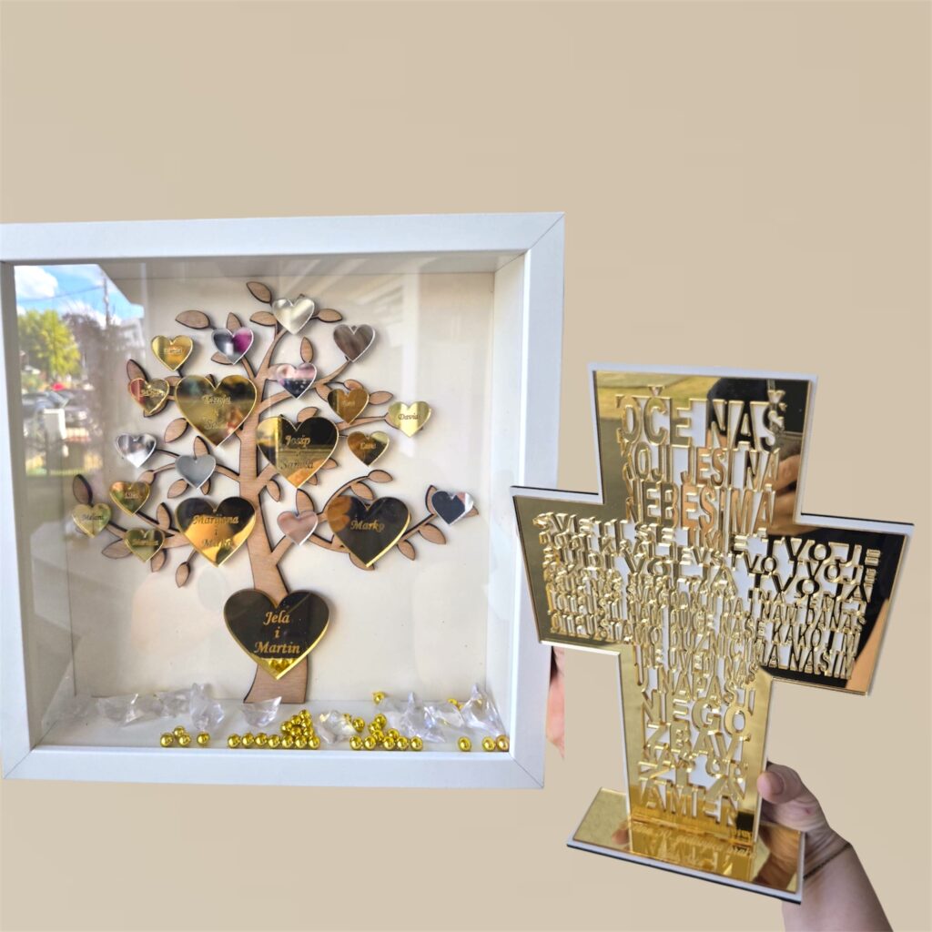 okvir za 25. godišnjicu i križ